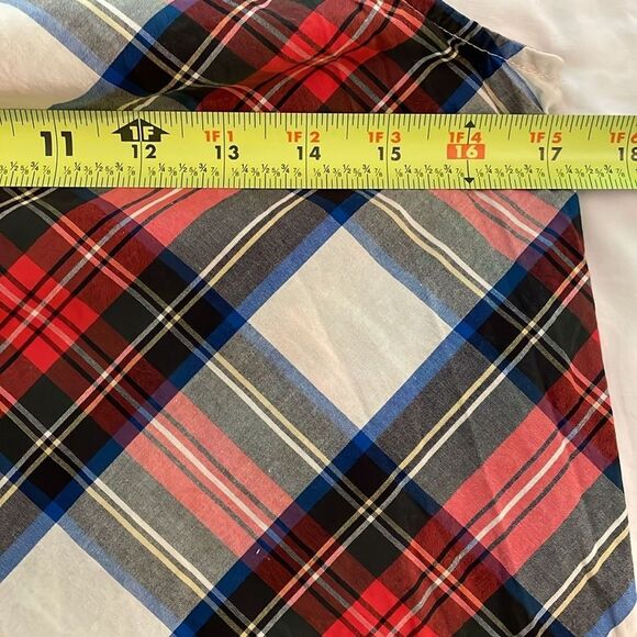 J. Crew Tartan Plaid Bow Shoulder Sleeveless Top Womens Size 2 Christmas Holiday - Picture 5 of 9